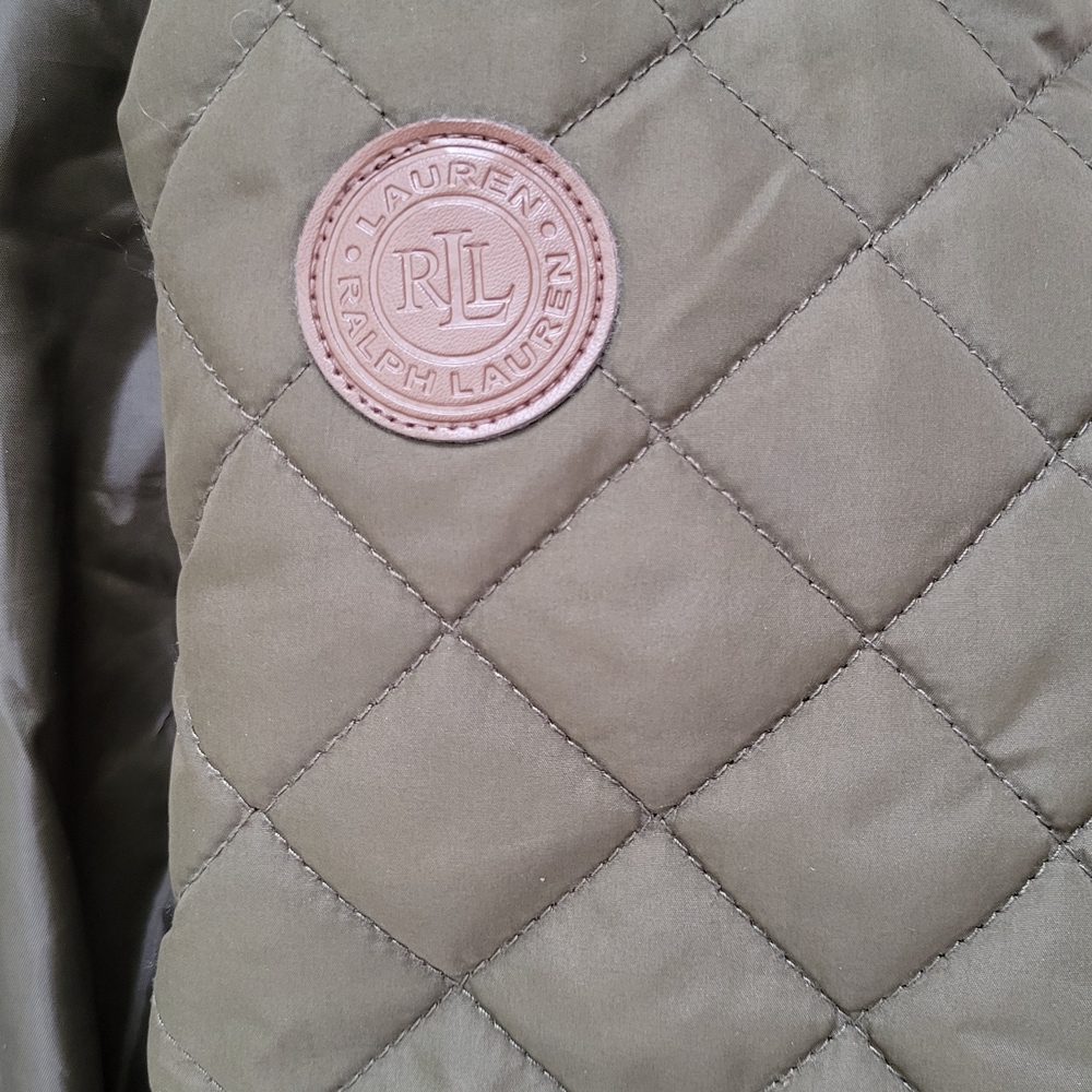 Lauren Ralph Lauren Quilted Olive Utility Jacket - Picture 7 of 7